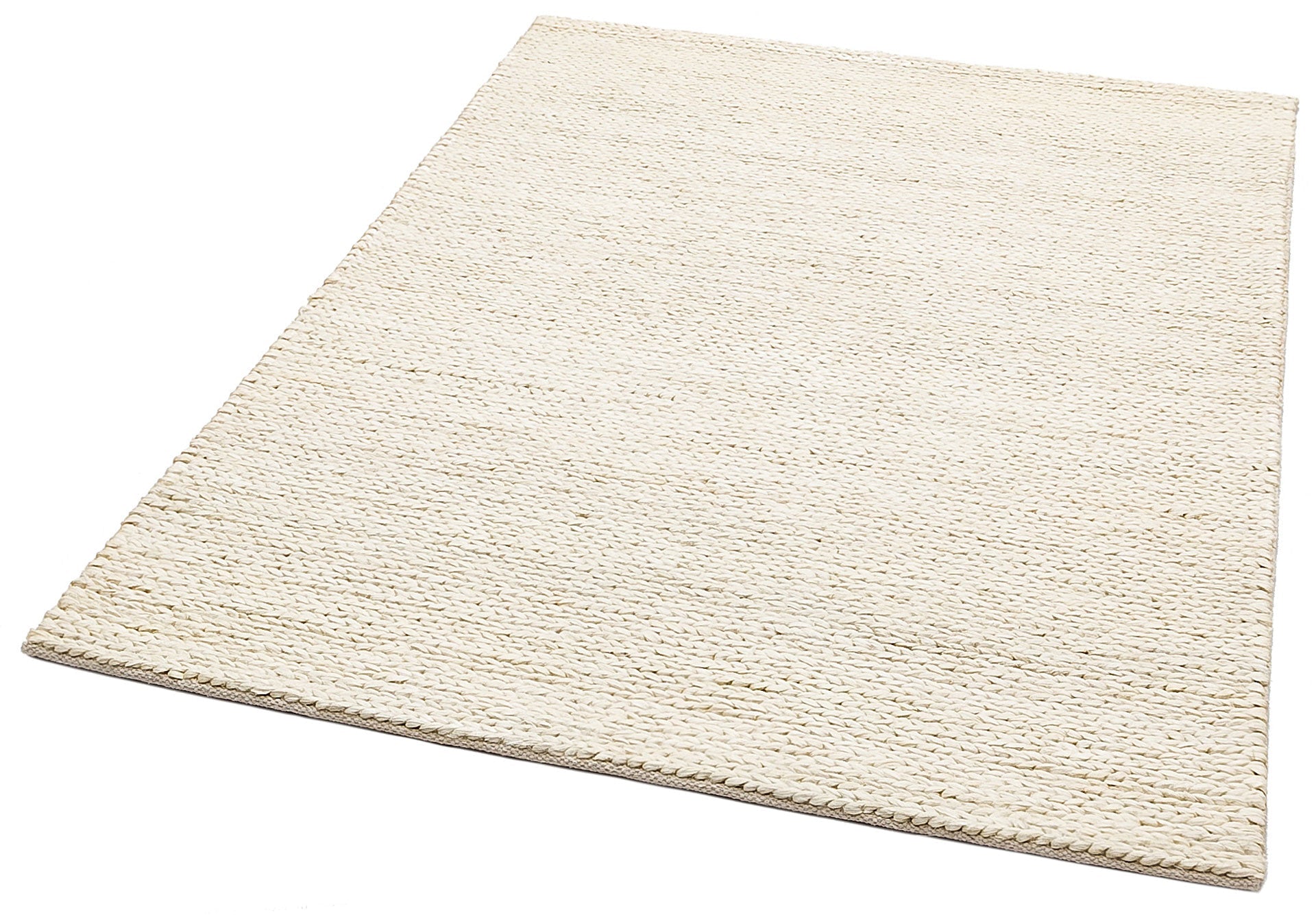 Handmade Jute Rug - White Modern Flatweave Natural Fiber Carpet for Living Room