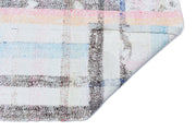 Girit Beige Striped Wool Handmade Area Rug 3'0" x 6'9"