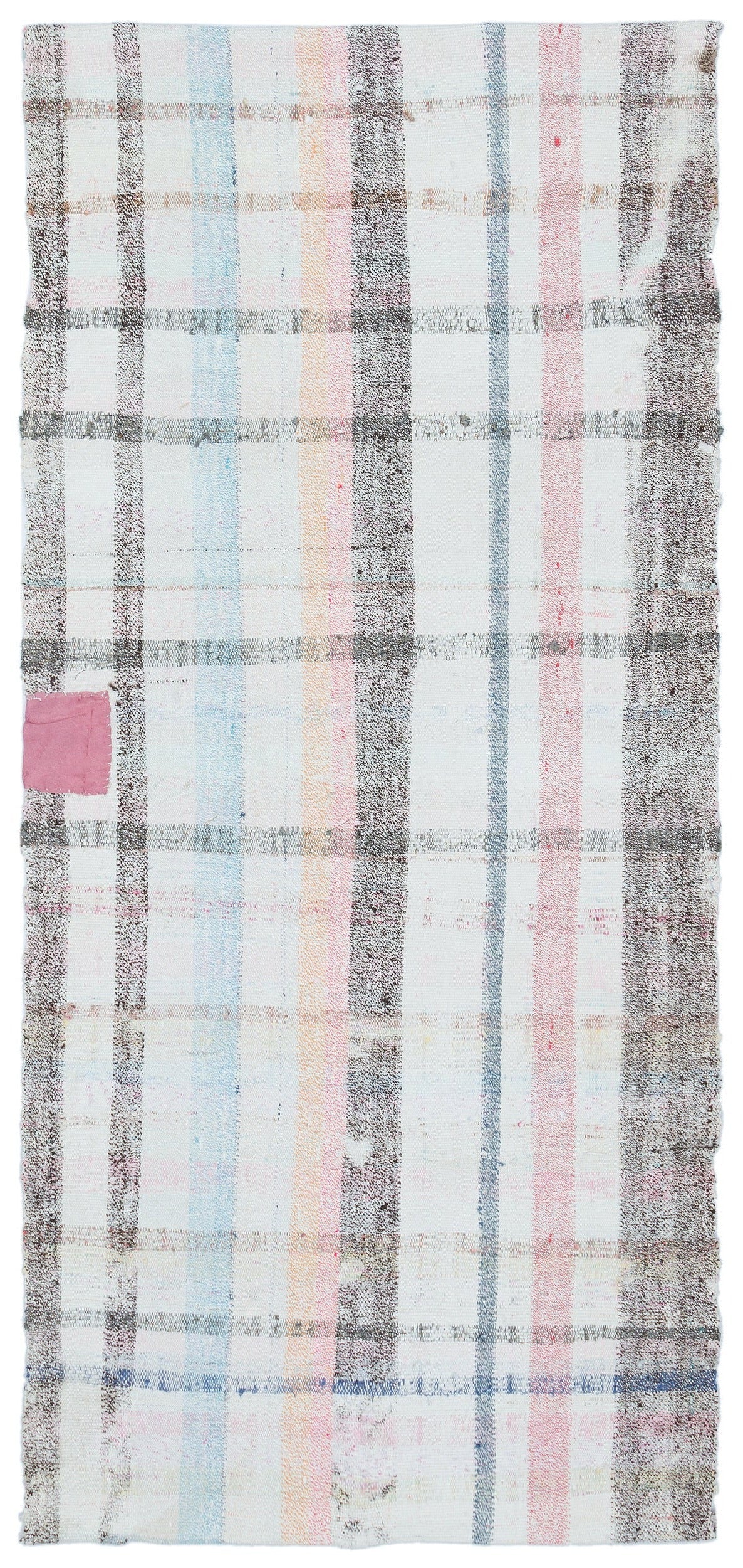 Girit Beige Striped Wool Handmade Area Rug 3'0" x 6'9"