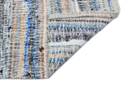 Girit Beige Striped Wool Handmade Area Rug 5'5" x 9'10"