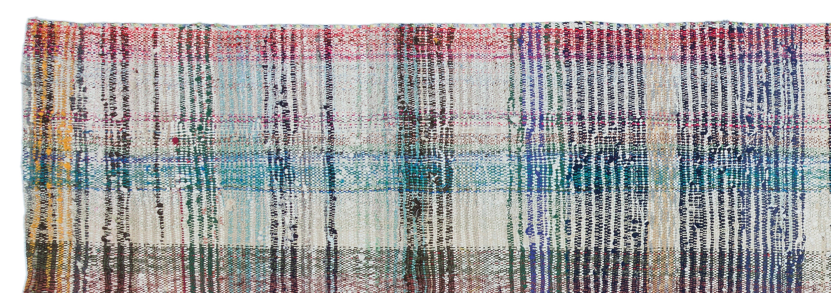Girit Grey Striped Wool Handmade Area Rug 3'6" x 10'0"