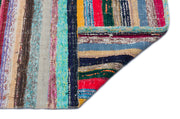 Girit Beige Striped Wool Handmade Area Rug 4'10" x 10'0"