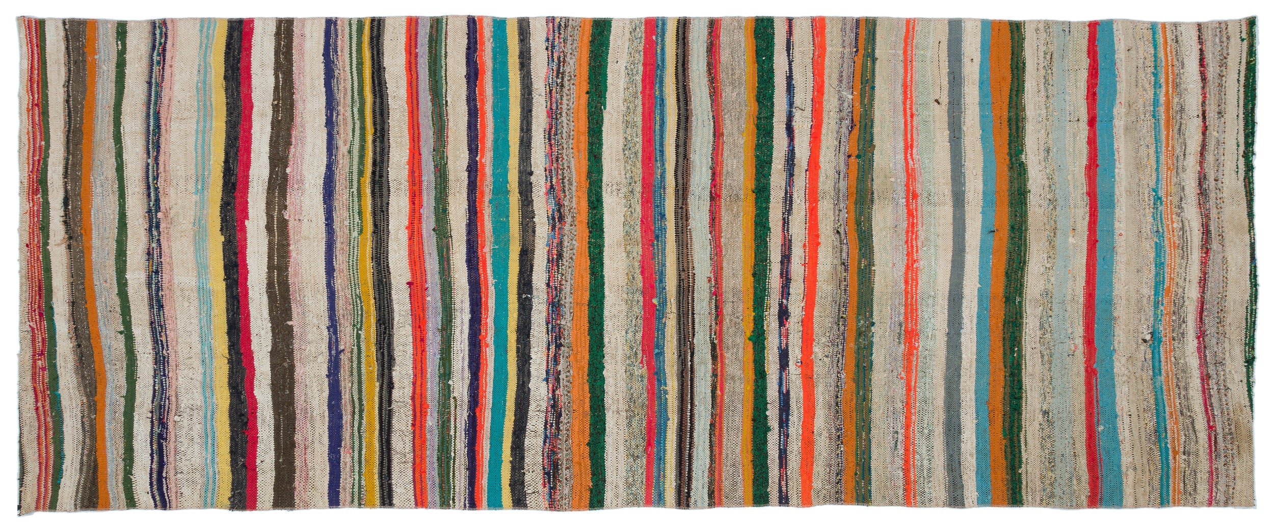 Girit 32048 Multy Striped Wool Handmade Area Rug 4'8" x 11'10"