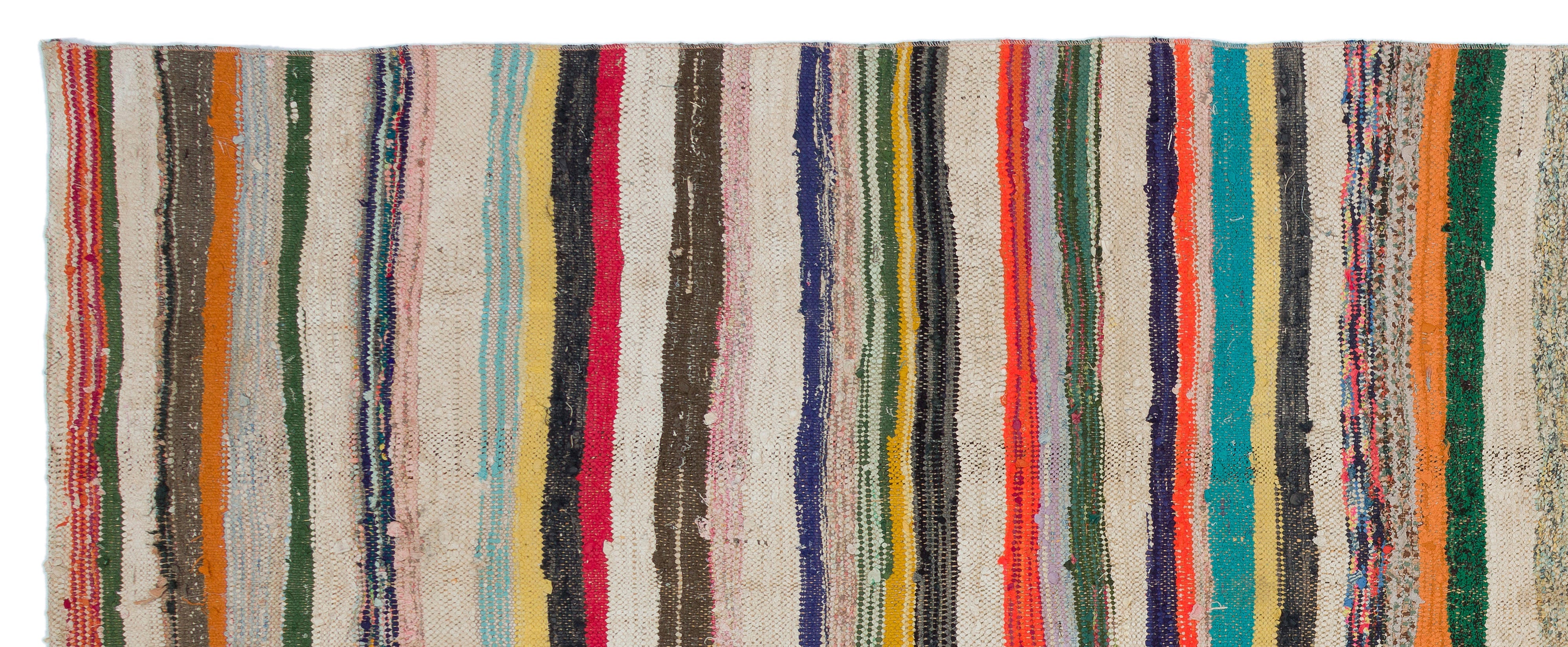 Girit 32048 Multy Striped Wool Handmade Area Rug 4'8" x 11'10"