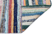 Girit Beige Striped Wool Handmade Area Rug 5'1" x 9'0"