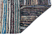 Girit Beige Striped Wool Handmade Area Rug 5'3" x 11'4"