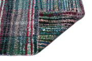Girit Beige Striped Wool Handmade Area Rug 4'5" x 11'9"