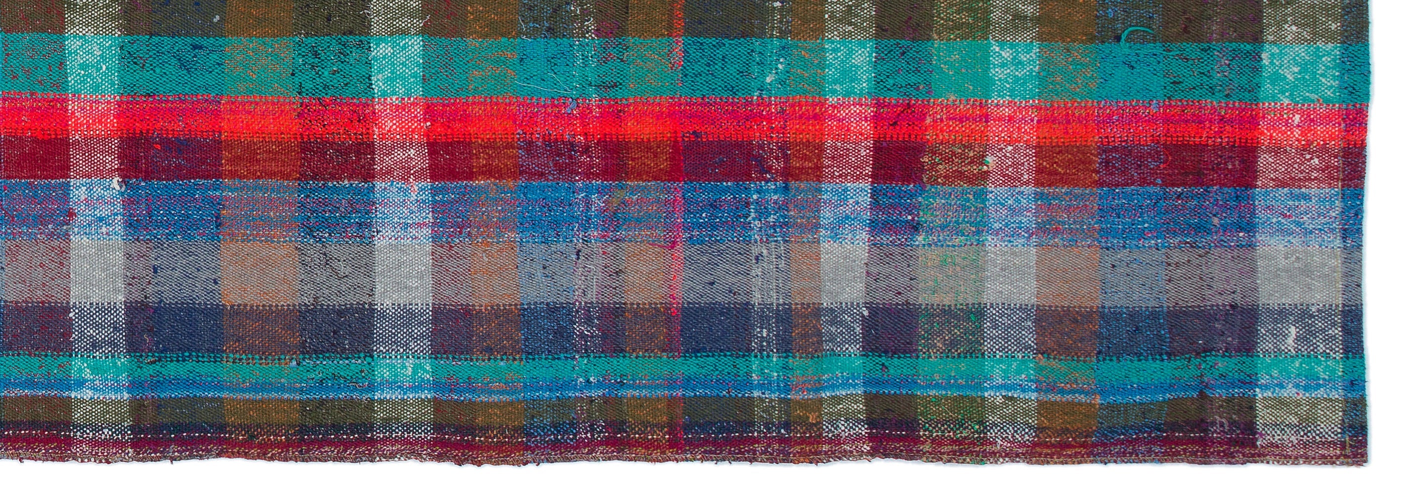 Girit Multy Striped Wool Handmade Area Rug 2'10" x 8'6"