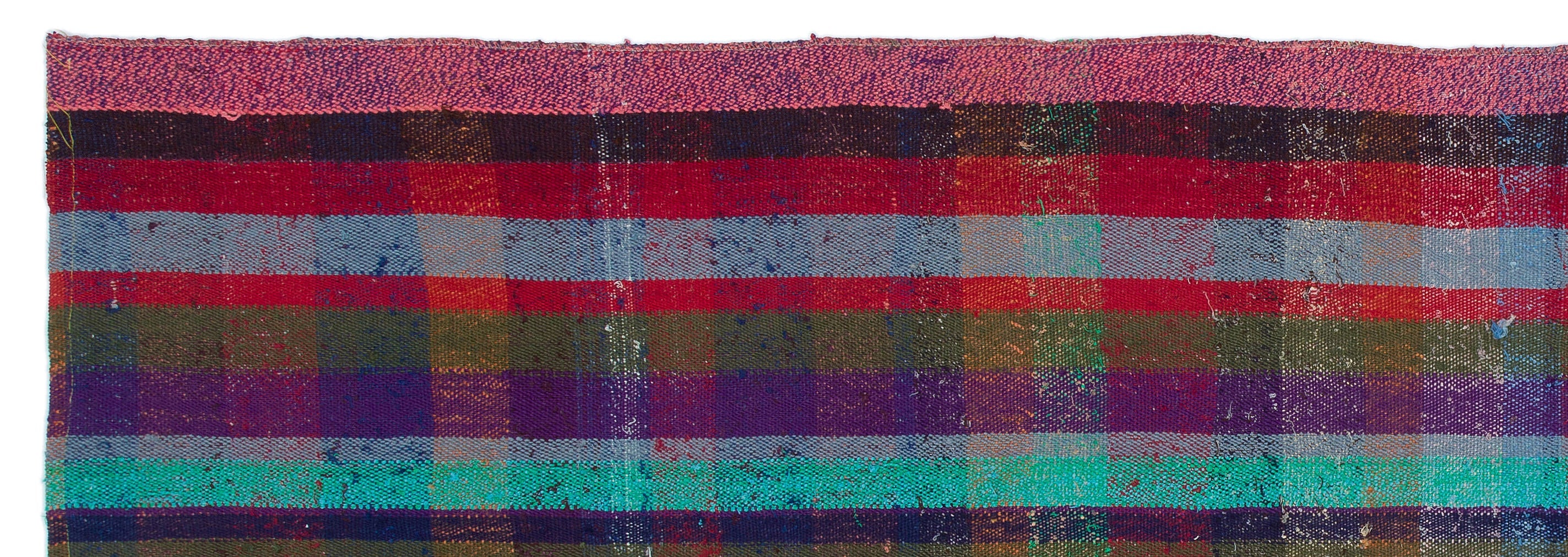 Girit Multy Striped Wool Handmade Area Rug 2'10" x 8'6"