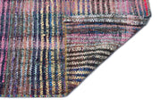 Girit Beige Striped Wool Handmade Area Rug 4'11" x 10'4"