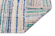 Girit Beige Striped Wool Handmade Area Rug 5'2" x 10'0"