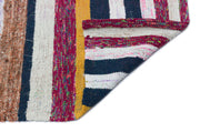 Girit Beige Striped Wool Handmade Area Rug 4'3" x 11'5"