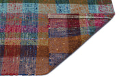 Girit Beige Striped Wool Handmade Area Rug 7'9" x 9'3"