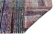Girit Beige Striped Wool Handmade Area Rug 4'11" x 10'3"