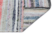 Girit Beige Striped Wool Handmade Area Rug 5'11" x 13'8"