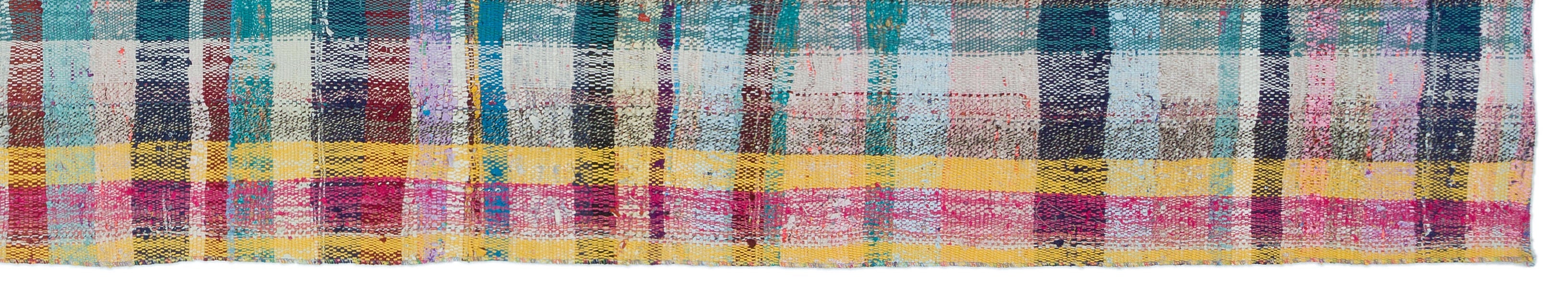 Girit Beige Striped Wool Handmade Area Rug 2'6" x 14'5"