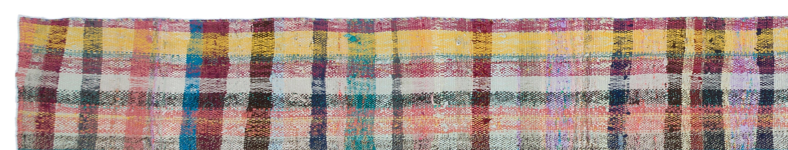 Girit Beige Striped Wool Handmade Area Rug 2'6" x 14'5"