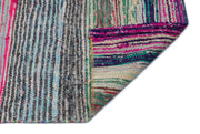 Girit Beige Striped Wool Handmade Area Rug 4'11" x 9'2"