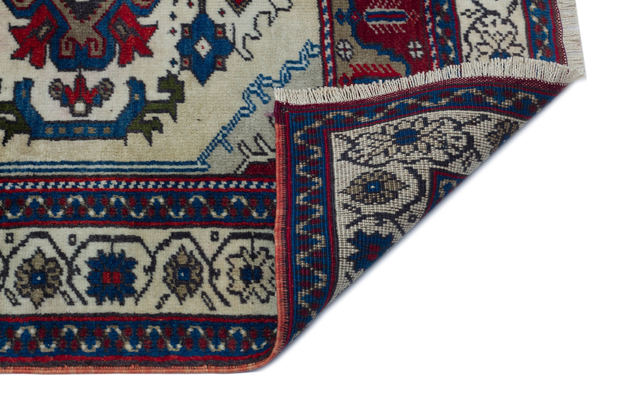 Kavala Beige Classic Wool Handmade Area Rug 3'3" x 5'1"