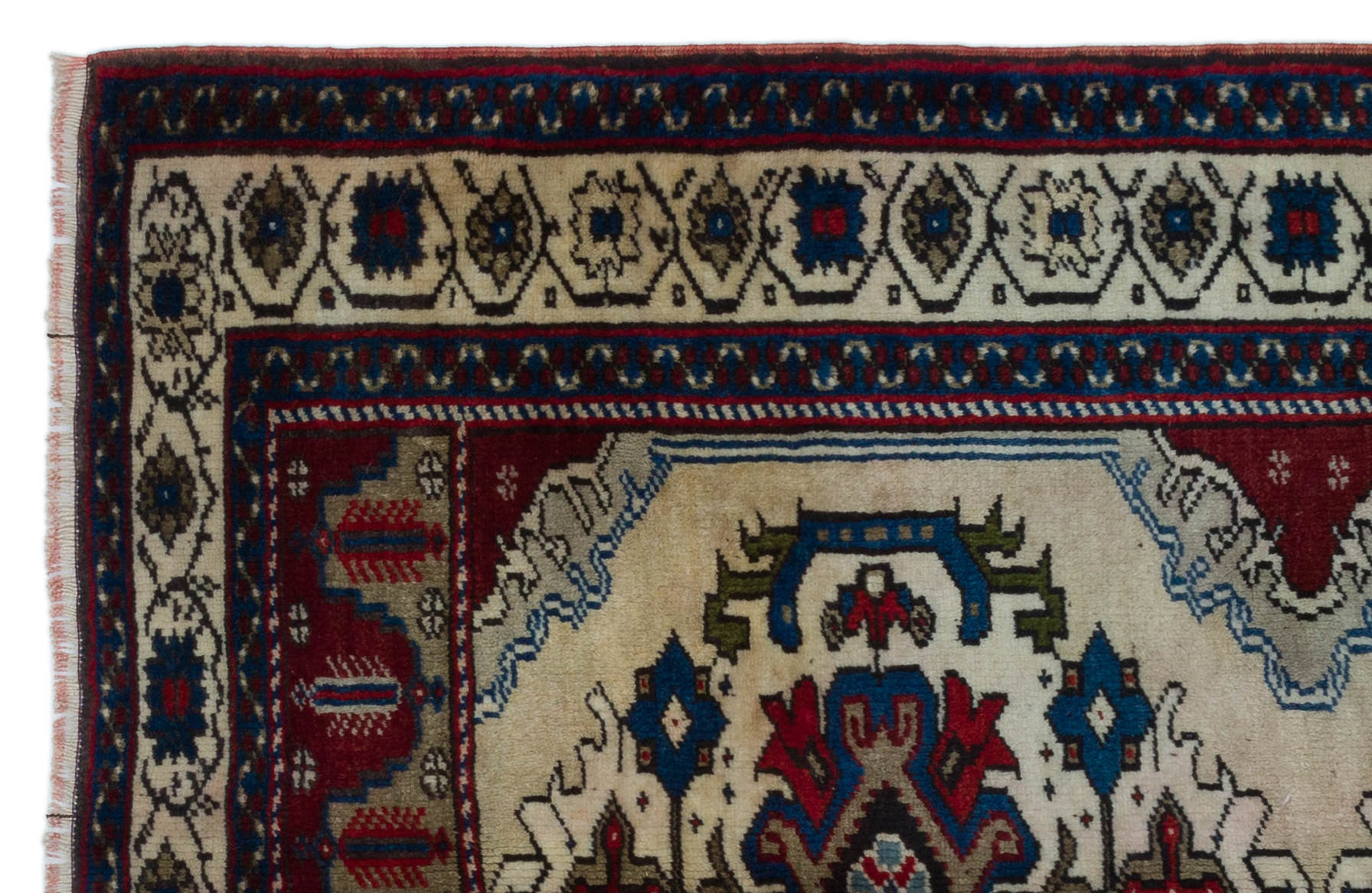 Kavala Beige Classic Wool Handmade Area Rug 3'3" x 5'1"