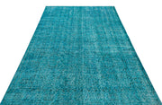 Atina Turquoise Vintage Wool Handmade Area Rug 5'5" x 8'6"