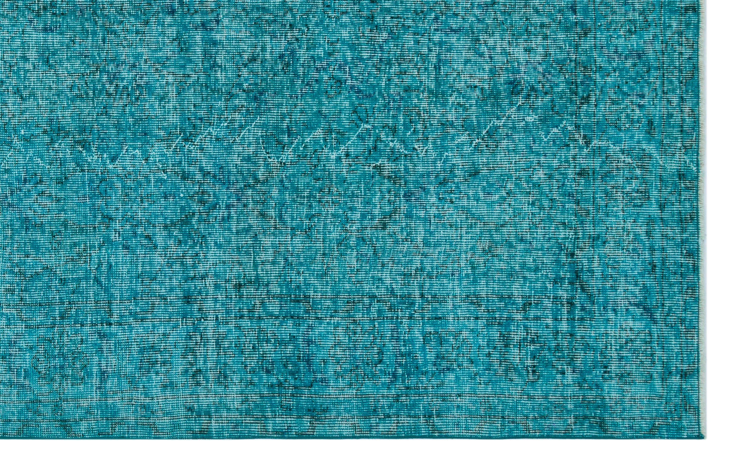 Atina Turquoise Vintage Wool Handmade Area Rug 5'5" x 8'6"