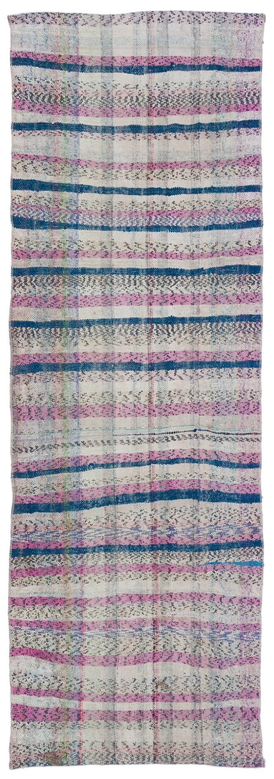 Girit Beige Striped Wool Handmade Area Rug 3'1" x 9'0"