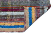 Girit Multy Striped Wool Handmade Area Rug 3'5" x 7'3"