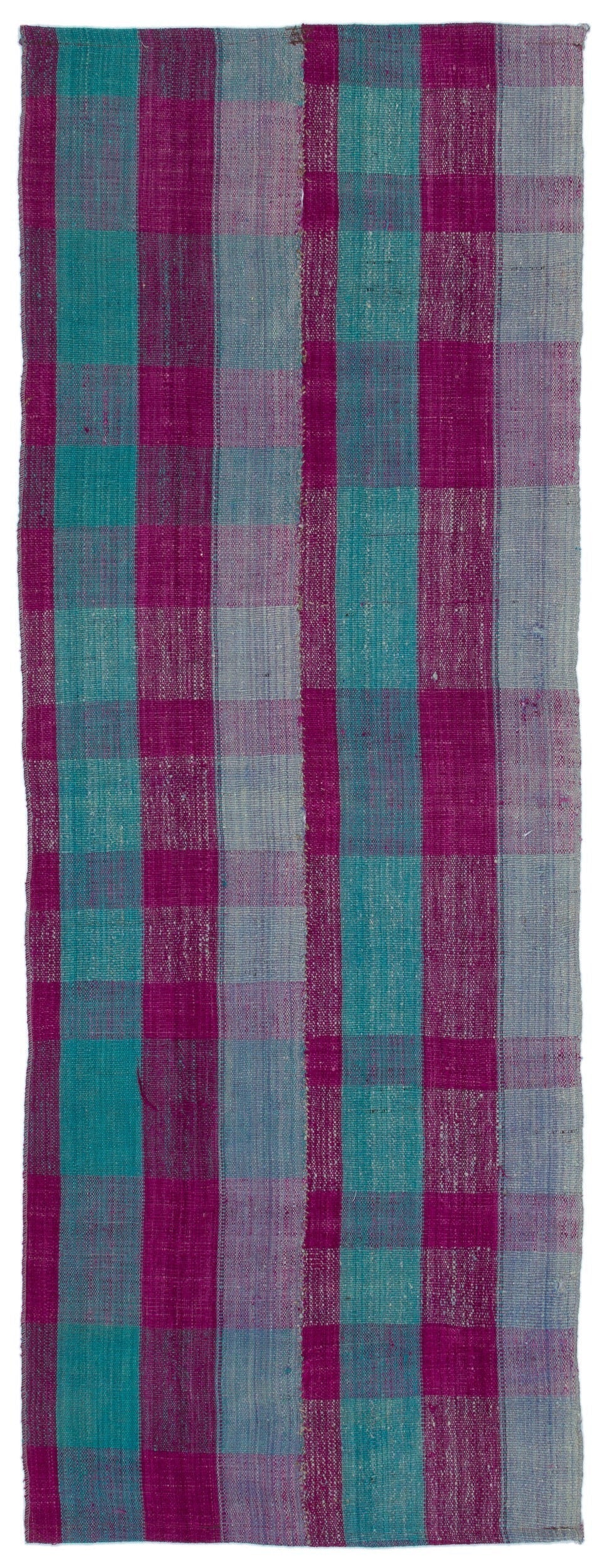 Girit Purple Striped Wool Handmade Area Rug 2'7" x 7'1"