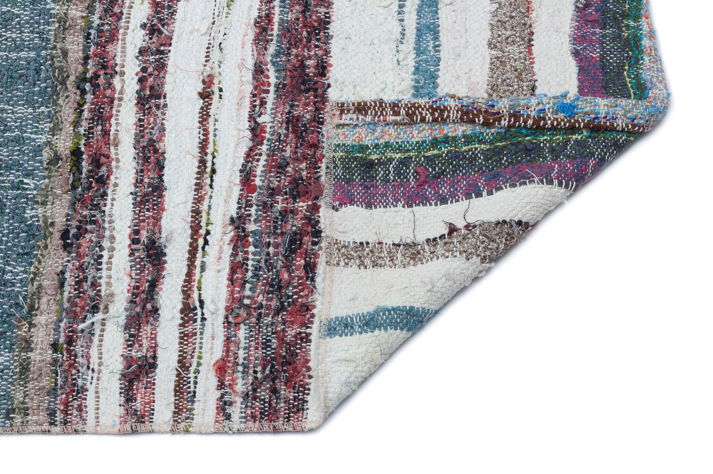 Girit Multy Striped Wool Handmade Area Rug 2'7" x 12'10"