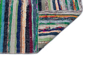 Girit Multy Striped Wool Handmade Area Rug 4'10" x 8'5"