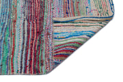 Girit Beige Striped Wool Handmade Area Rug 3'5" x 10'11"