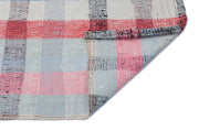Girit Beige Striped Wool Handmade Area Rug 2'5" x 8'4"