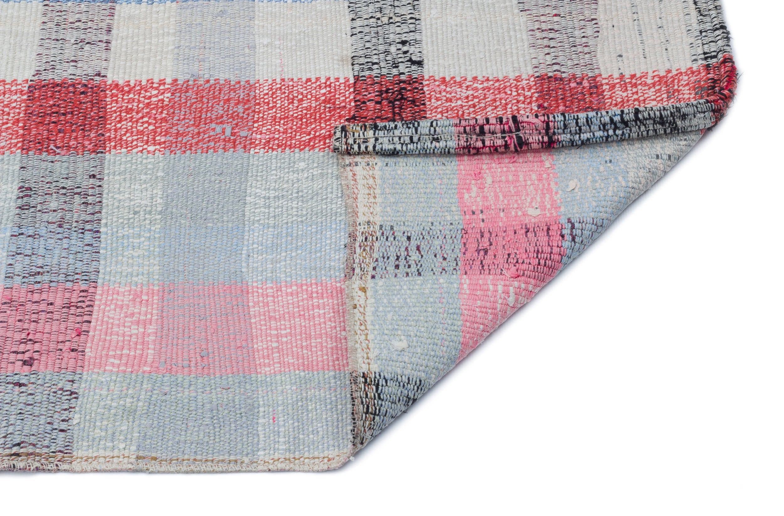 Girit Beige Striped Wool Handmade Area Rug 2'5" x 8'4"
