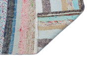 Girit Beige Striped Wool Handmade Area Rug 3'0" x 9'1"