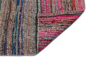 Girit Multy Striped Wool Handmade Area Rug 4'8" x 10'6"