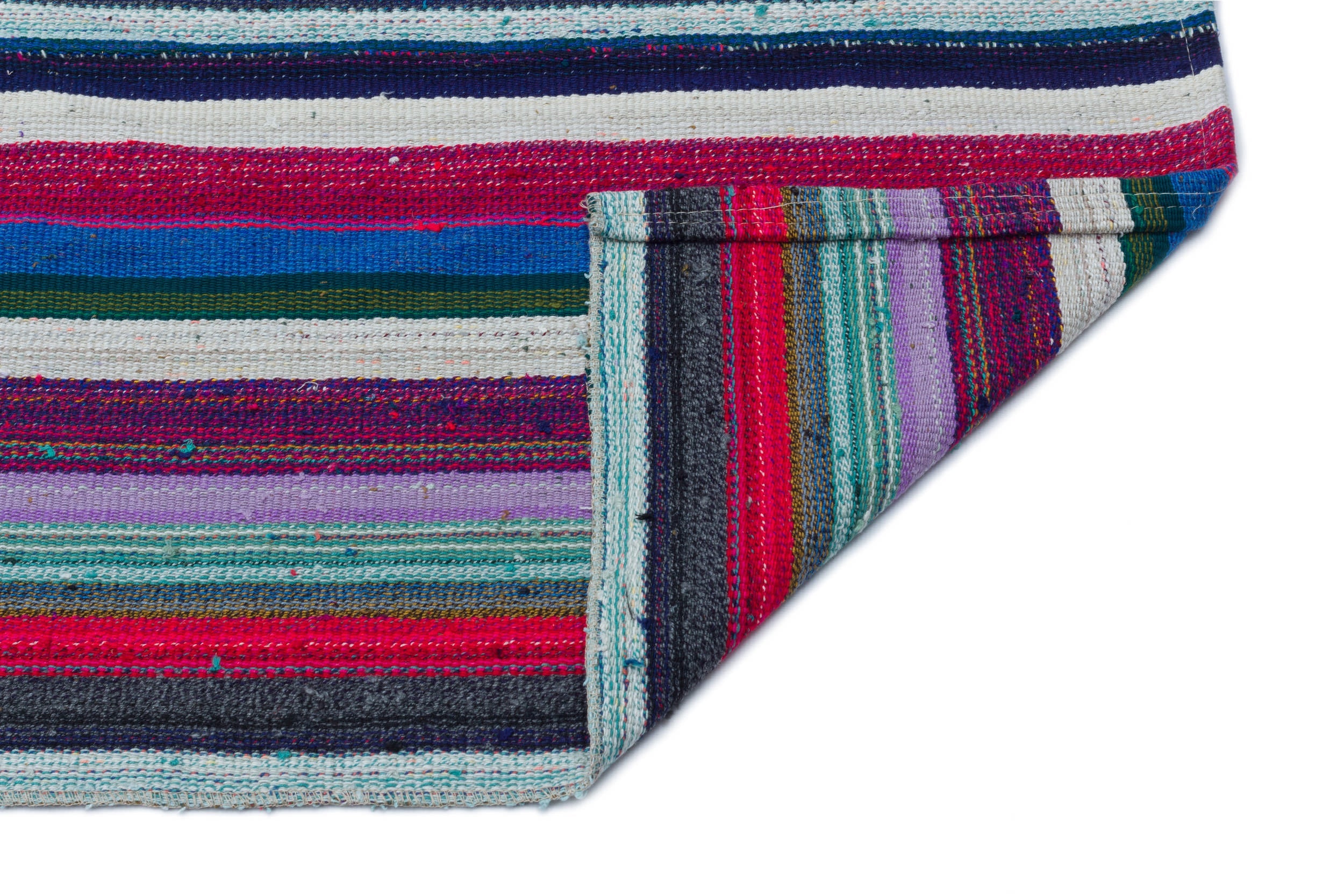 Girit Multy Striped Wool Handmade Area Rug 2'8" x 12'2"