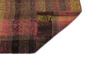 Girit Brown Striped Wool Handmade Area Rug 3'8" x 7'0"