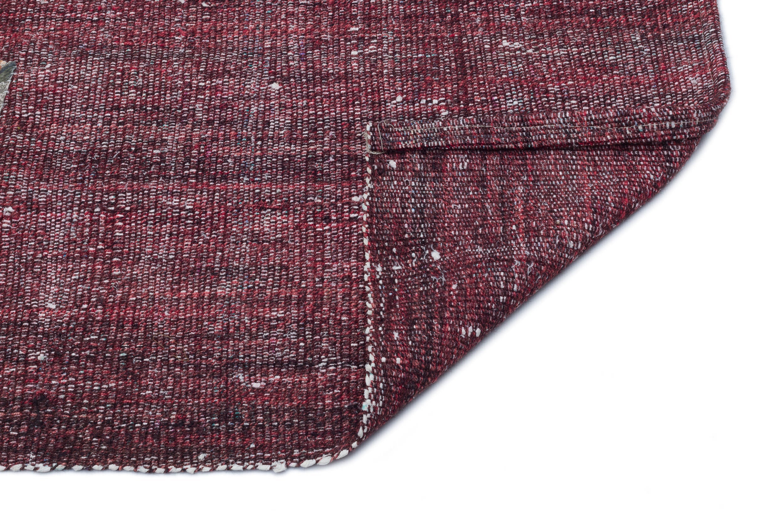 Girit Red Striped Wool Handmade Area Rug 2'9" x 6'11"