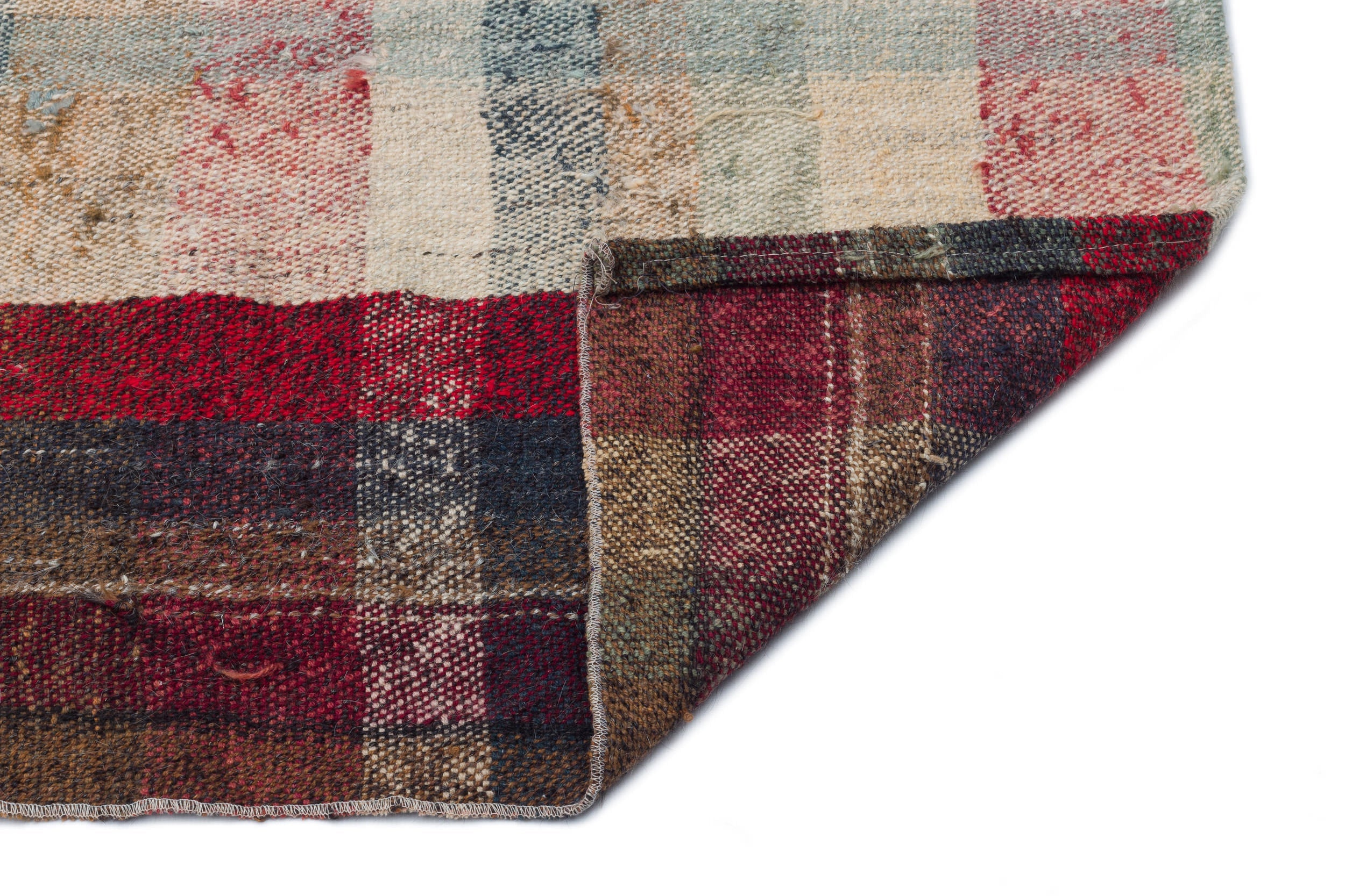 Girit Multy Striped Wool Handmade Area Rug 3'3" x 9'8"