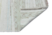 Girit Beige Striped Wool Handmade Area Rug 5'9" x 12'8"