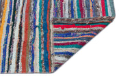 Girit Grey Striped Wool Handmade Area Rug 3'2" x 9'1"