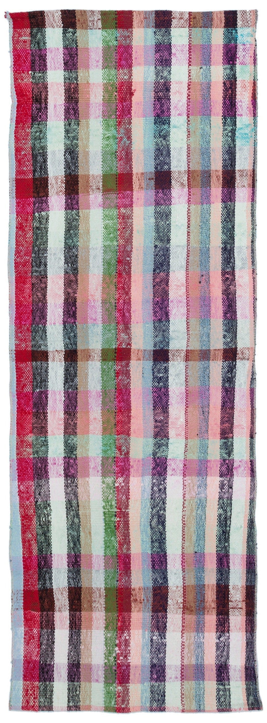 Girit Beige Striped Wool Handmade Area Rug 2'9" x 7'7"