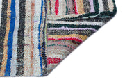 Girit Beige Striped Wool Handmade Area Rug 4'11" x 8'4"