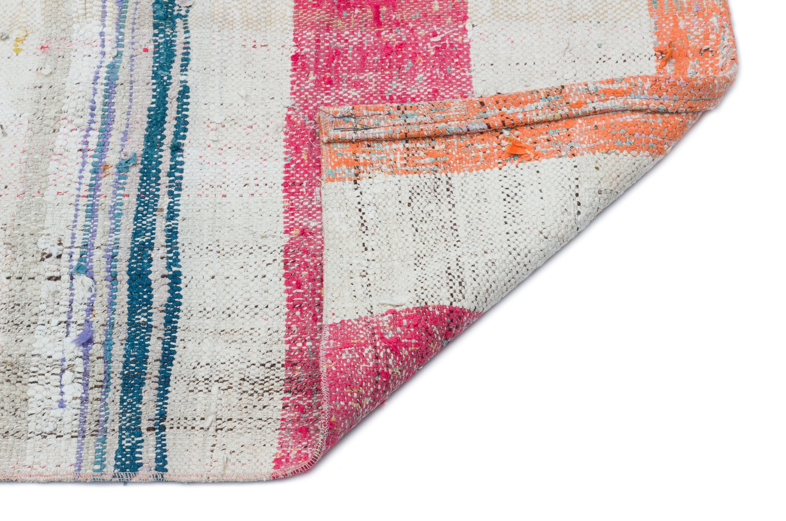 Girit Beige Striped Wool Handmade Area Rug 3'1" x 8'2"