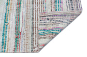 Girit Beige Striped Wool Handmade Area Rug 2'6" x 9'6"