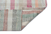 Girit Beige Striped Wool Handmade Area Rug 3'1" x 8'0"