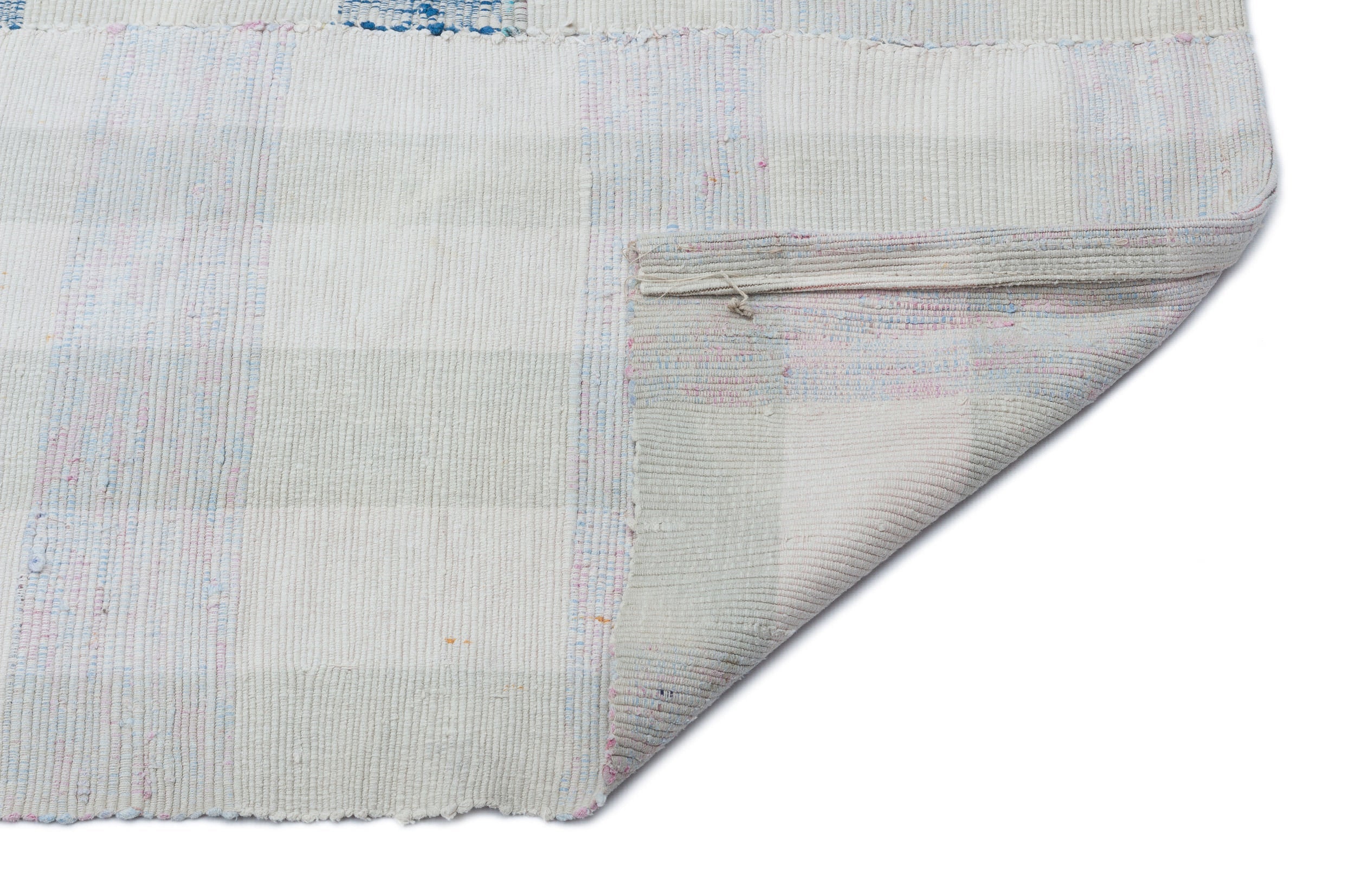 Girit Beige Striped Wool Handmade Area Rug 4'5" x 11'0"