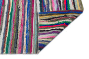 Girit Beige Striped Wool Handmade Area Rug 5'1" x 7'4"