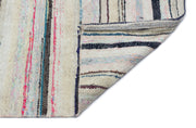 Girit 32512 Beige Striped Wool Handmade Area Rug 3'2" x 9'10"